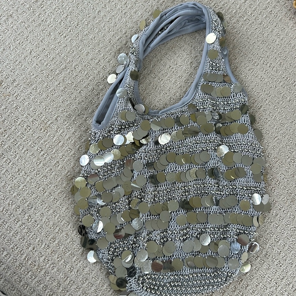 Aldo silver hobo bag